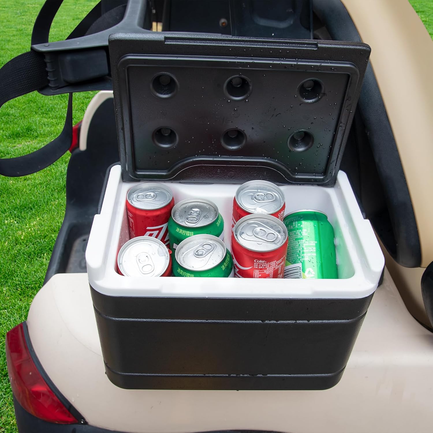 Golf Cart Cooler, Insulated Golf Cart Cooler with Mounting Bracket for Club Car Precedent Tempo and Onward OEM 102588101 103886801, Lightweight & Portable, Easy Installation