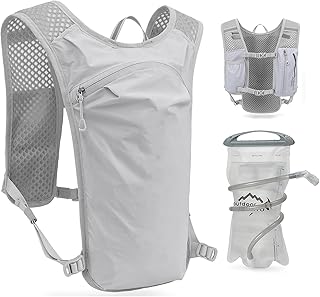 Running Hydration Vest Backpack, Lightweight Insulated Pack with 1.5L Water Bladder Bag Daypack for Hiking Trail Running Cycling Race Marathon for Women Men