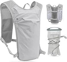 Homodoskey Running Hydration Vest Backpack, Lightweight Insulated Pack with 1.5L Water Bladder Bag Daypack for Hiking Trail Running Cycling Race Marathon for Women Men