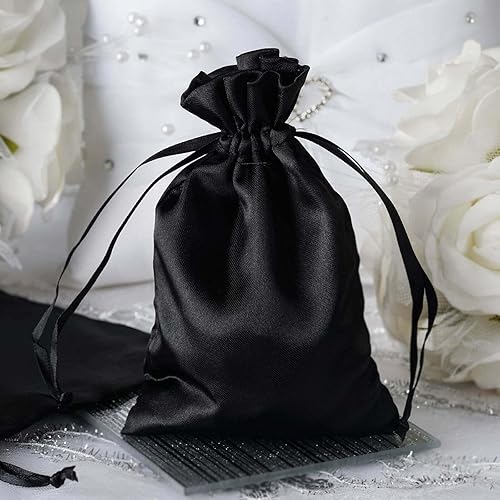 Efavormart - 12 bolsas de regalo de satén de oro antiguo, bolsa con cordón para regalos de boda, despedidas de soltera, bolsas de joyería  4 x 6