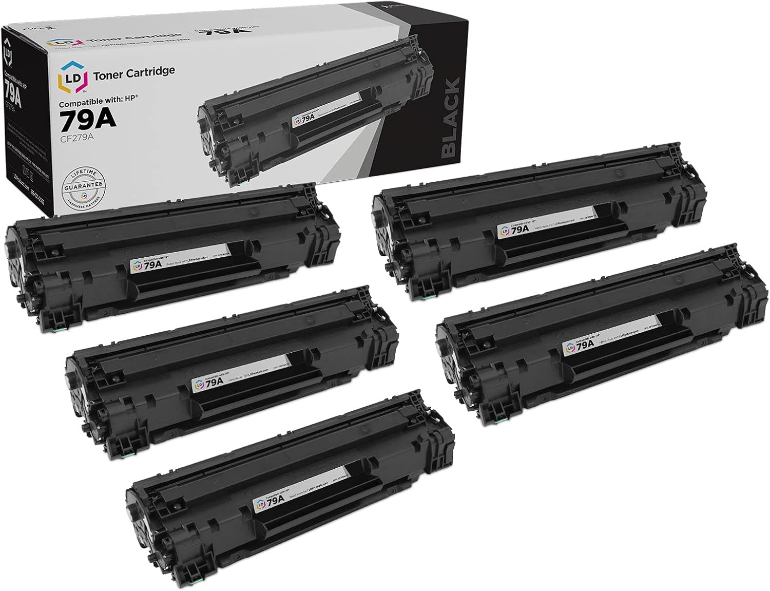 LD Products Compatible Toner Cartridge Replacement for Hp 79A ( Black , 5-Pack )