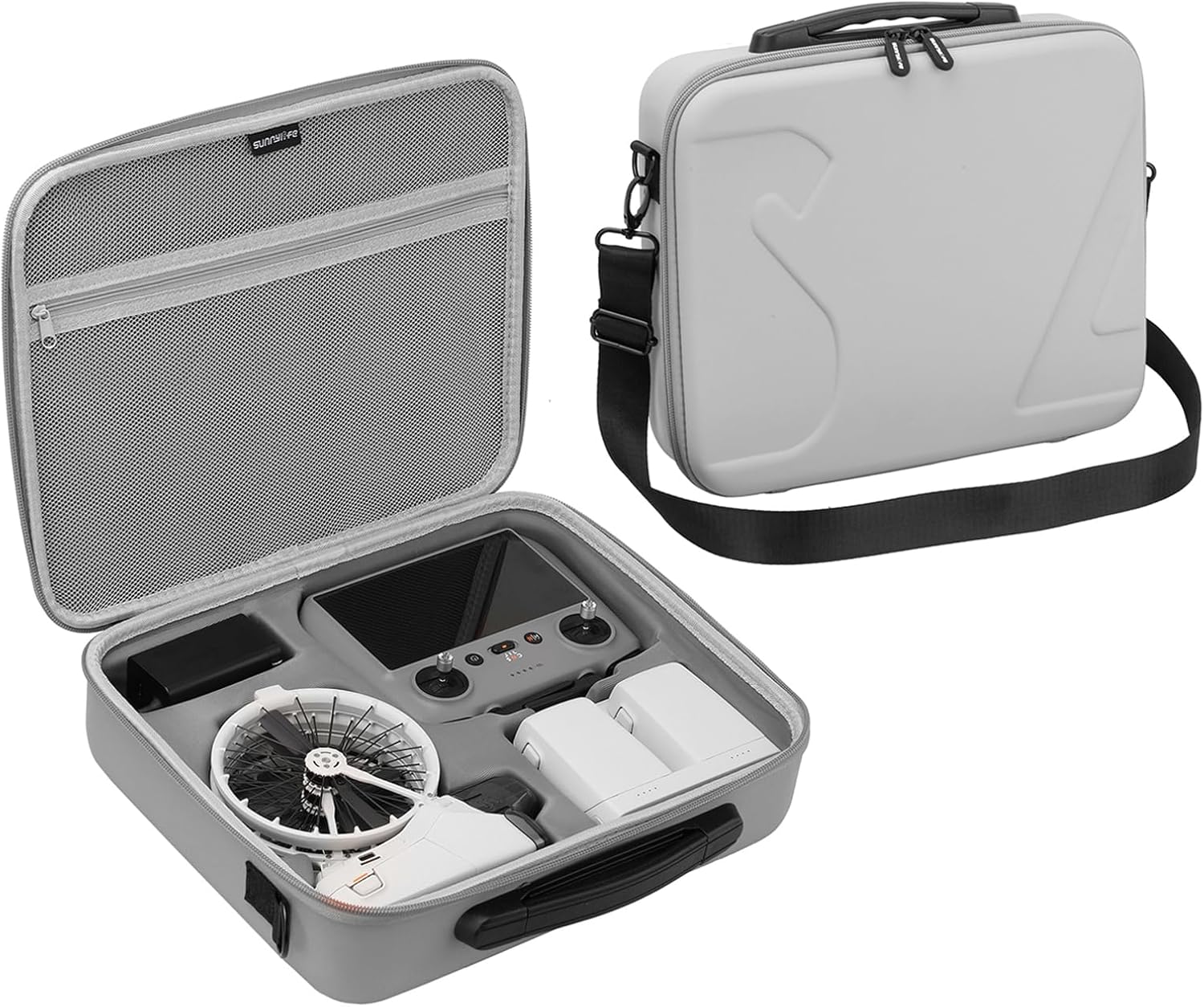 Carrying Case for DJI Flip, Portable Travel Shoulder Bag for DJI Flip Accessories, Fits RC 2/RC-N3 Remote Controller (Grey)