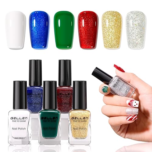 Miniatura 22 de GELLEN Esmalte de uñas tonos tierra neutros, nude rosa empolvado otoño invierno esmalte de uñas regular de secado al aire conjunto de 6