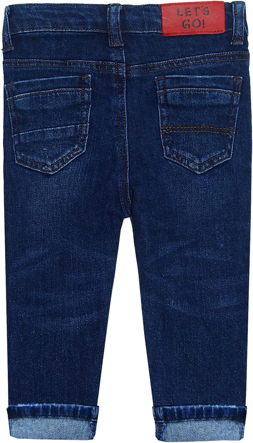 KIDSCOOL SPACE Baby Girl Boy Jeans,Little Kid Elastic Band Inside Denim Pants