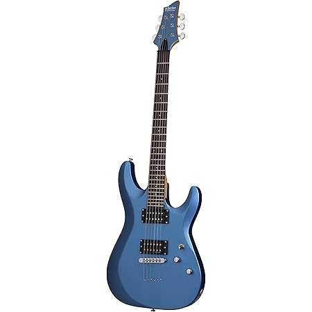 Schecter 431 C-6 Deluxe Solid-Body Electric Guitar, Satin Metallic Light Blue