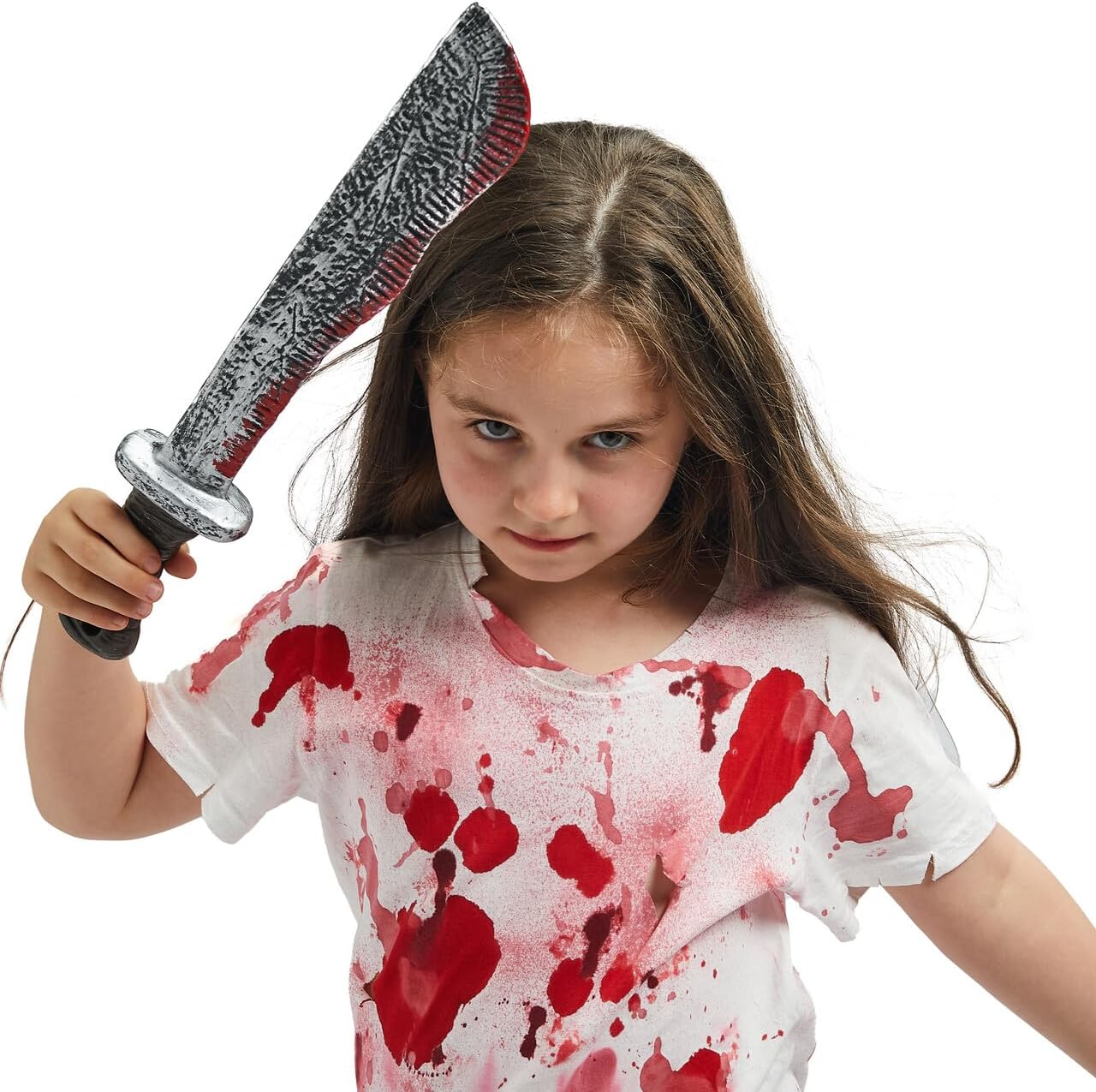 Spooktacular Creations Halloween Fake Machete Prop, Plastic Machete Knife, Fake Knife Weapon Toy for Halloween Costume Accessories, Horror Costume Prop