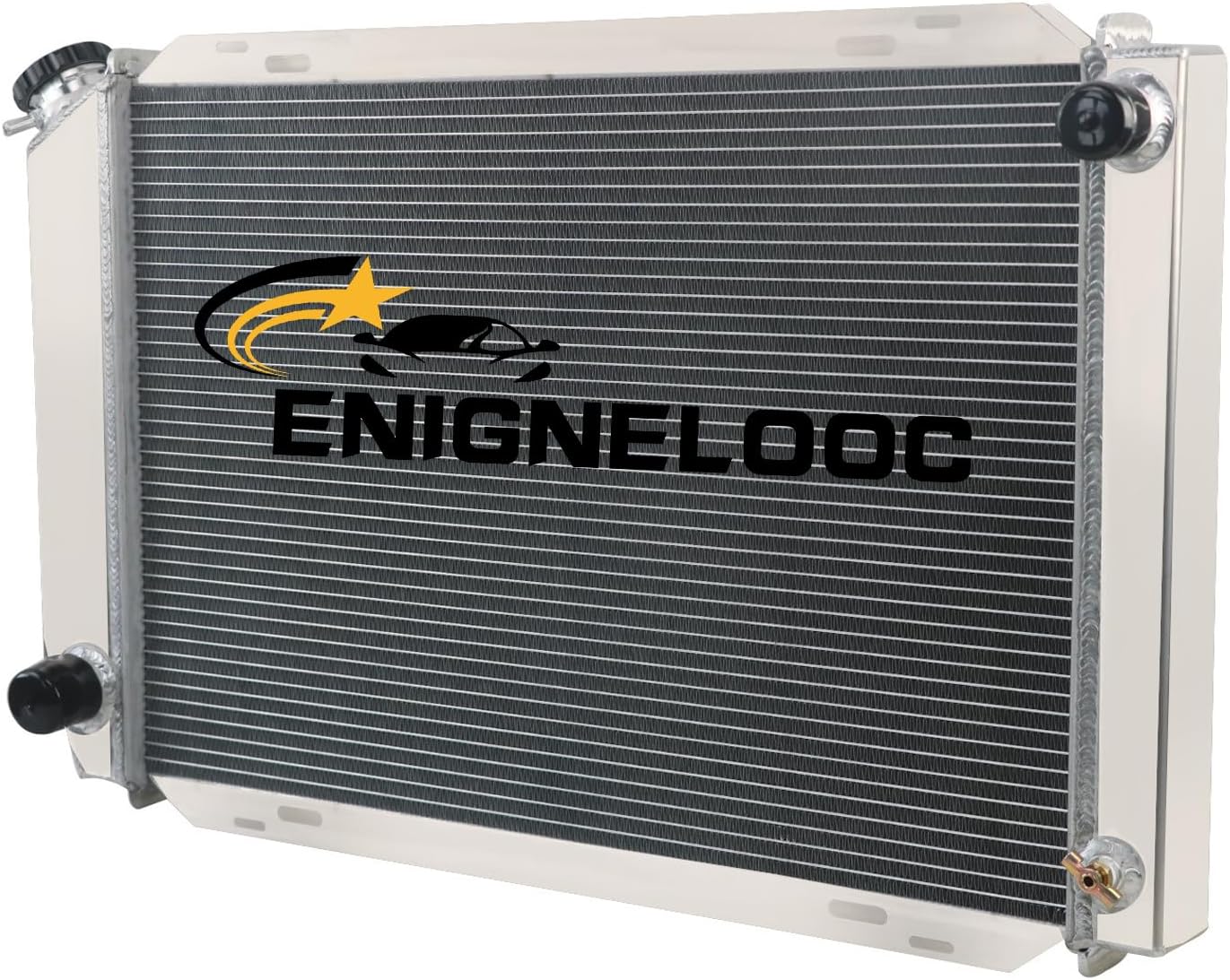 4 Row Core Aluminum Radiator for 1979-1993 Ford Mustang Thunderbird LTD Granada Fairmont Lincoln Continental Mark VII Mercury Capri Cougar Grand Marquis 79 80 81 82 83 84 85 86 87 88 89