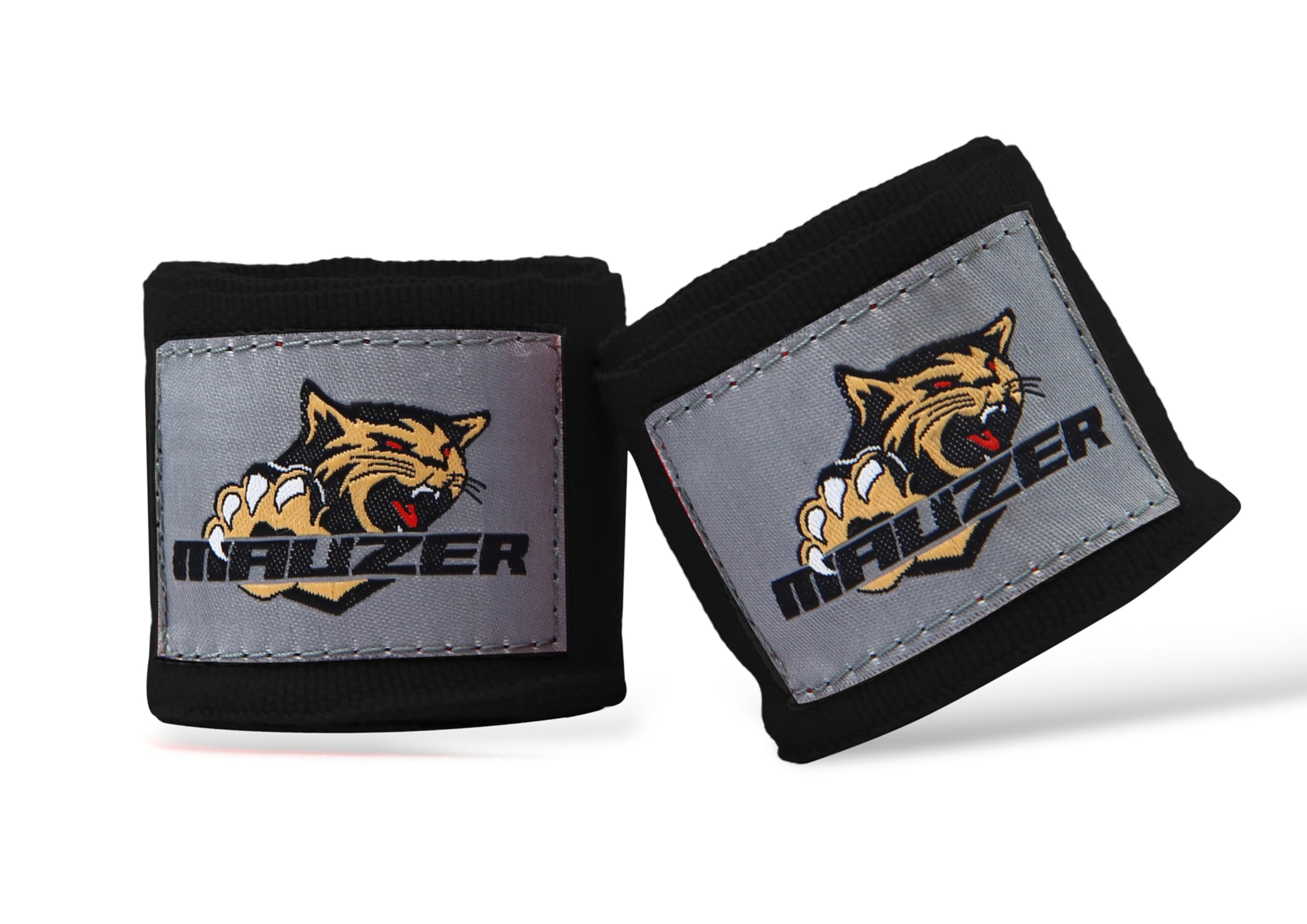 Mauzer Mexican-Style Stretch Hand Wraps for Boxing & MMA – 2” Wide Cotton/Poly Blend – Snug Fit, Breathable Fabric, Hook-and-Loop Closure – Bold Tiger Design – Men & Women (Black, 2.5 Inches)-image-24