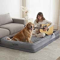 Vista 11 de WNPETHOME - Camas para perros de gran tamaño, sofá cama ortopédica lavable para perros con forro impermeable y parte inferior antideslizante