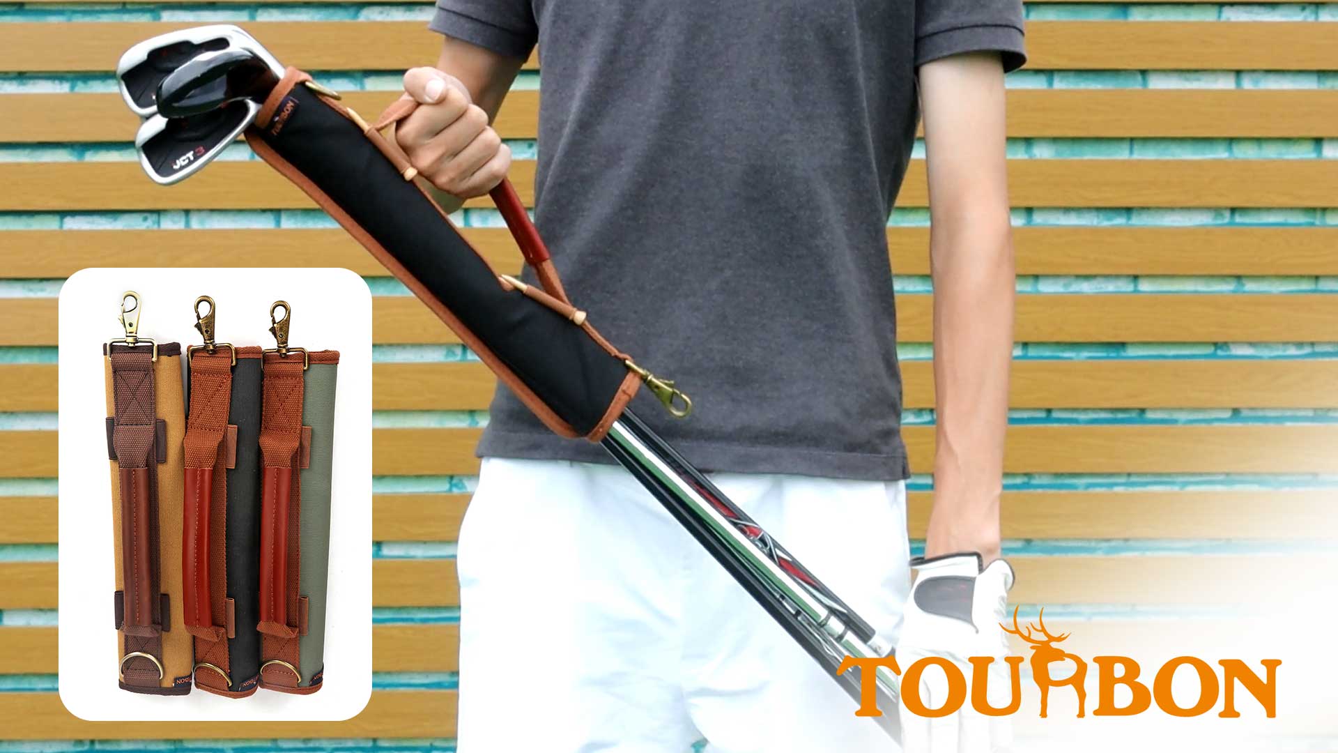 Amazon | TOURBON軽量 キャンバス ゴルフ クラブ キャリア