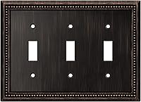 Vista 87 de Henne Bery Sunken Pearls - Placa de pared decorativa resistente para interruptor, cubierta para tomacorrientes (doble dúplex, níquel satinado)