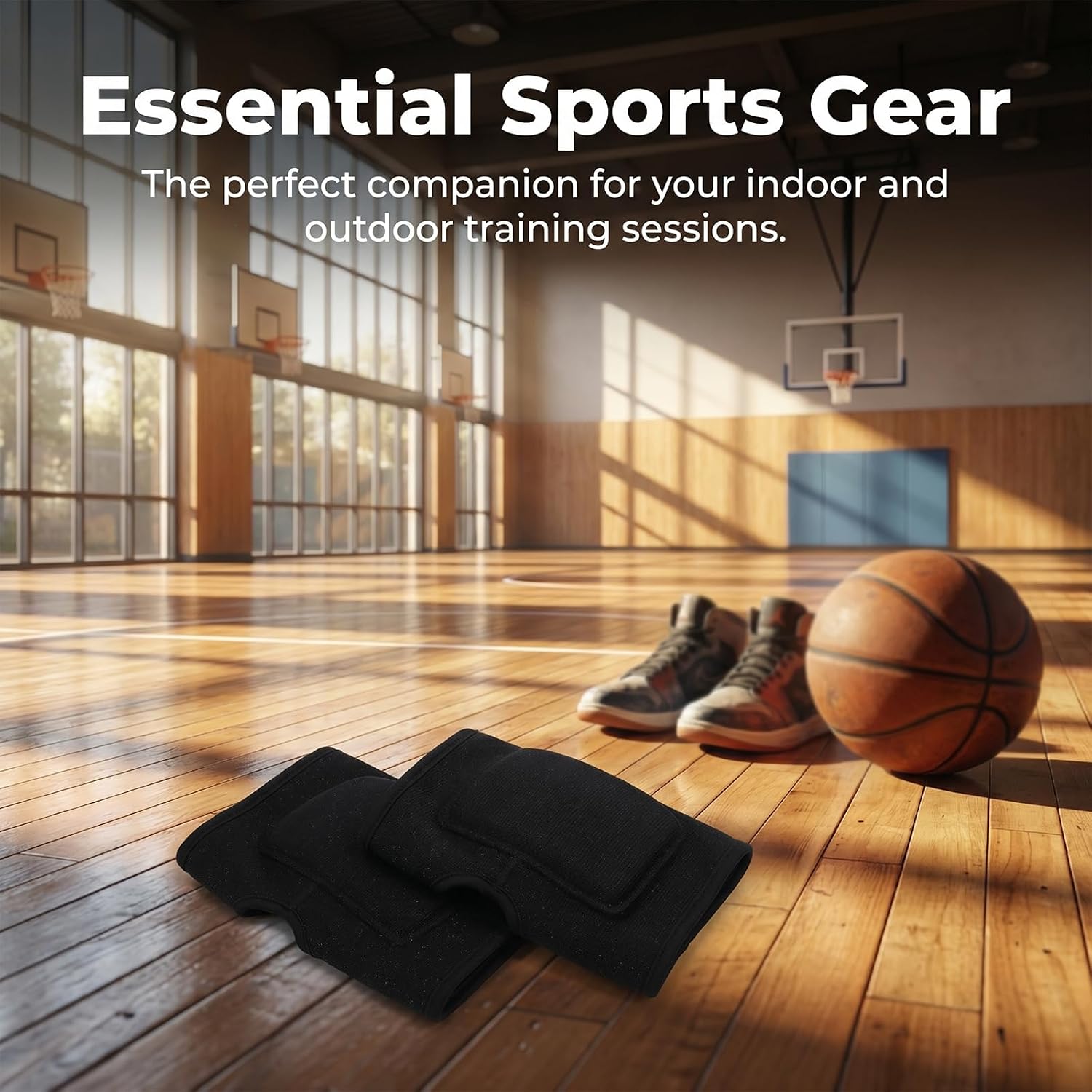 Dance Volleyball Knee Pads for Women, Breathable Mesh Knee Guards with Adjustable Straps, Thick Foam Cushion for Yoga, Cheerleading, Workout & Multi Sports