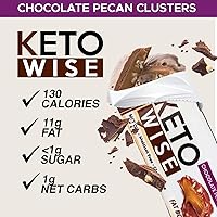 Vista 5 de Keto Wise Fat Bombs - Clusters de Chocolate y Nuez Pecana - 16 paquetes de 1.13 oz cada uno