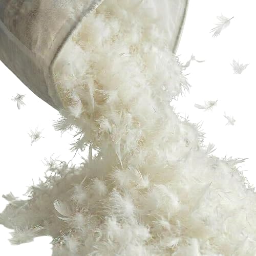 East Coast Bedding Bulk 50/50 Goose Down Feather Blend - White - Premium Quality Fill for Pillows, Bed,Throw, Couch, Side Sleeper Pillow - RDS Certified - 10 lbs