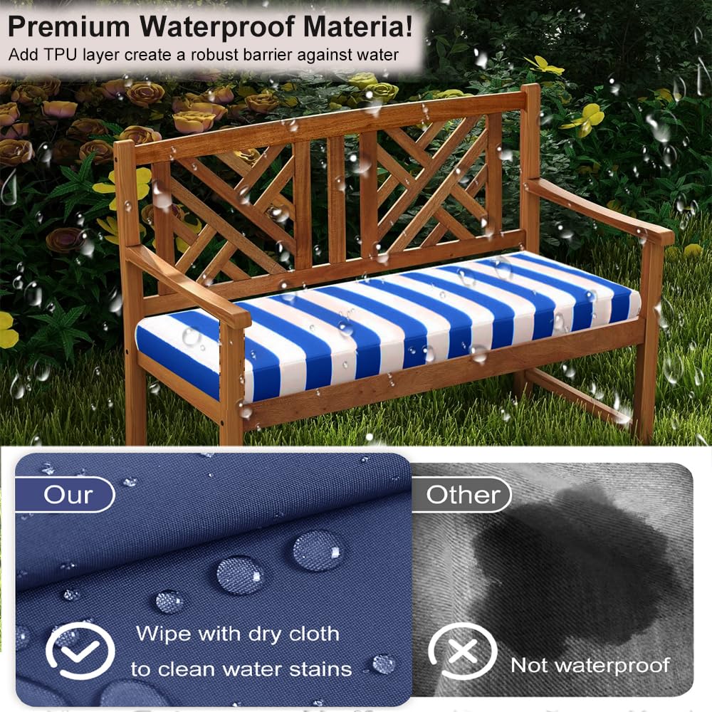 Coussins pour Bancs de Jardin, Coussin de Banc Matelas de Sol Coussin Banc Coussin Banquette Exterieur Jardin Antidérapant Coussin Siège Assise Coussin pour Banc Mobilier,Jaune,110X45X3cm