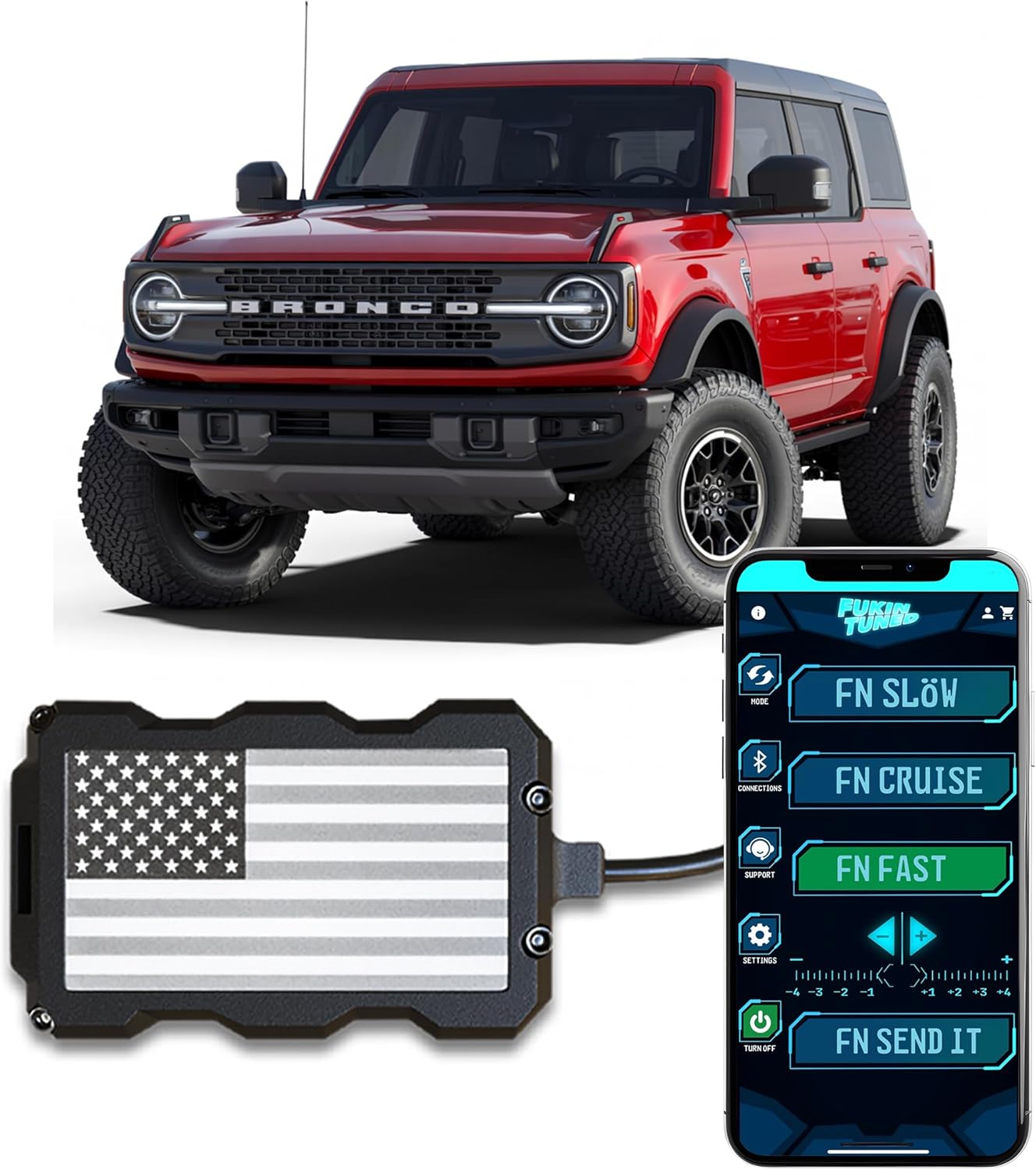 Throttle Response Controller for Ford Bronco 2021-2025 (6th Gen) (U725) Base, Big Bend, Black Diamond, Outer Banks, Wildtrack, Badlands (2.3L 2.7L) | FT18