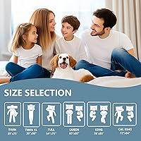 Vista 8 de Protector de colchón impermeable premium tamaño twin, cubierta de cama transpirable de tela de aire 3D refrescante, funda de almohadilla de colchón