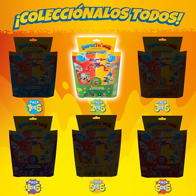 Foto 3 de 7 de SUPERTHINGS Serie Mutant Battle - Pack de 6. Incluye 4 SuperThings (1 capitán Plateado) y 2 Exoskeletons.…