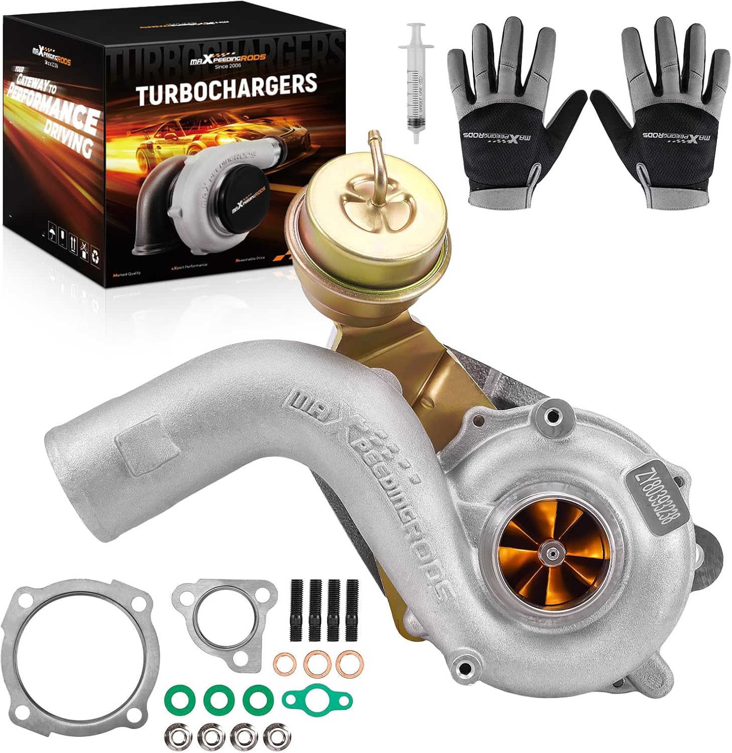 maXpeedingrods K04-001 Turbo Charger for Audi A3 TT FT 190 1.8T, for Volkswagen BEETLE Seat IBIZA 4EB/4EA/4EC 1996-2009, with Billet Compressor Wheel, Street JD Series