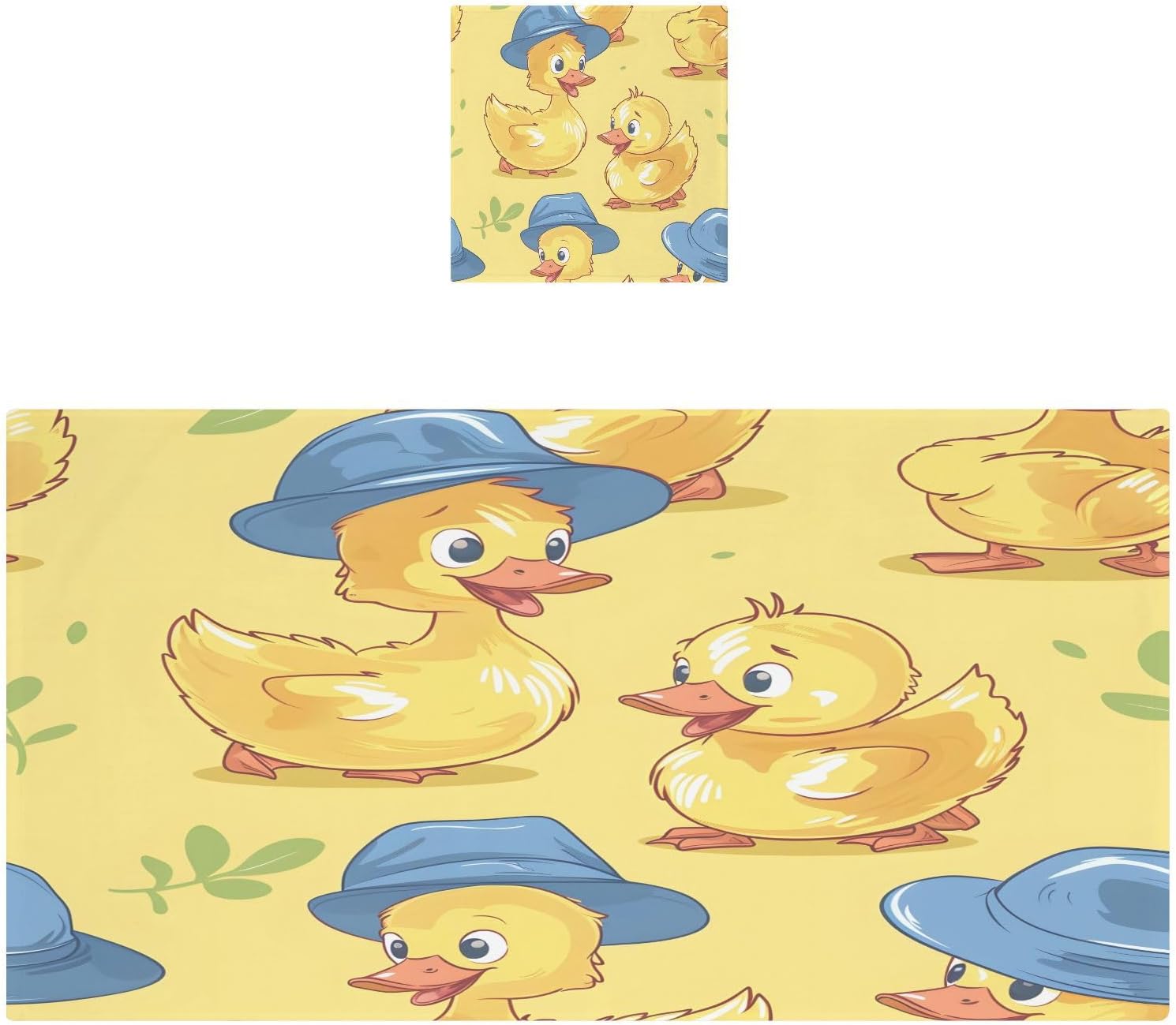 Hand Towels Premium Soft and Highly Absorbent Cute Ducks with Hats 2 Pcs Towels for Bathroom Set 100% Cotton Decorative Face Towels