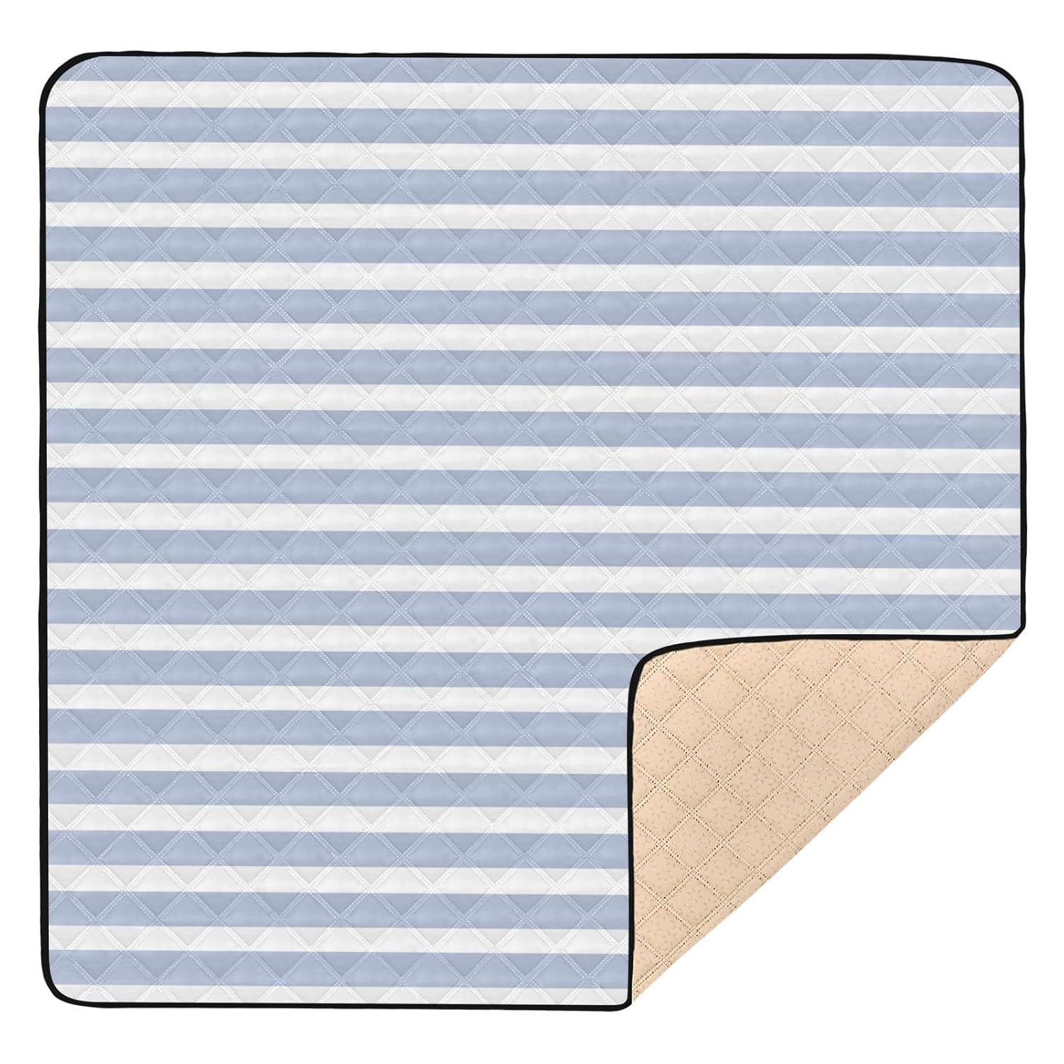 Baby Play Mat Foldable Baby Playmat 50x50 Inch Soft Baby Crawling Mat Baby Carpet Play Rug Pad for Toddler Checkered Black and White
