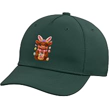 Happy Easter Highland Cow Heifer Easter Day Farmer Cowgirl Adjustable Baseball Hat