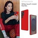 YATWIN Silicone Back Case for Samsung Galaxy S25 Ultra, Soft-Touch Phone Back Cover for Samsung Galaxy S25 Ultra - Red gallery image