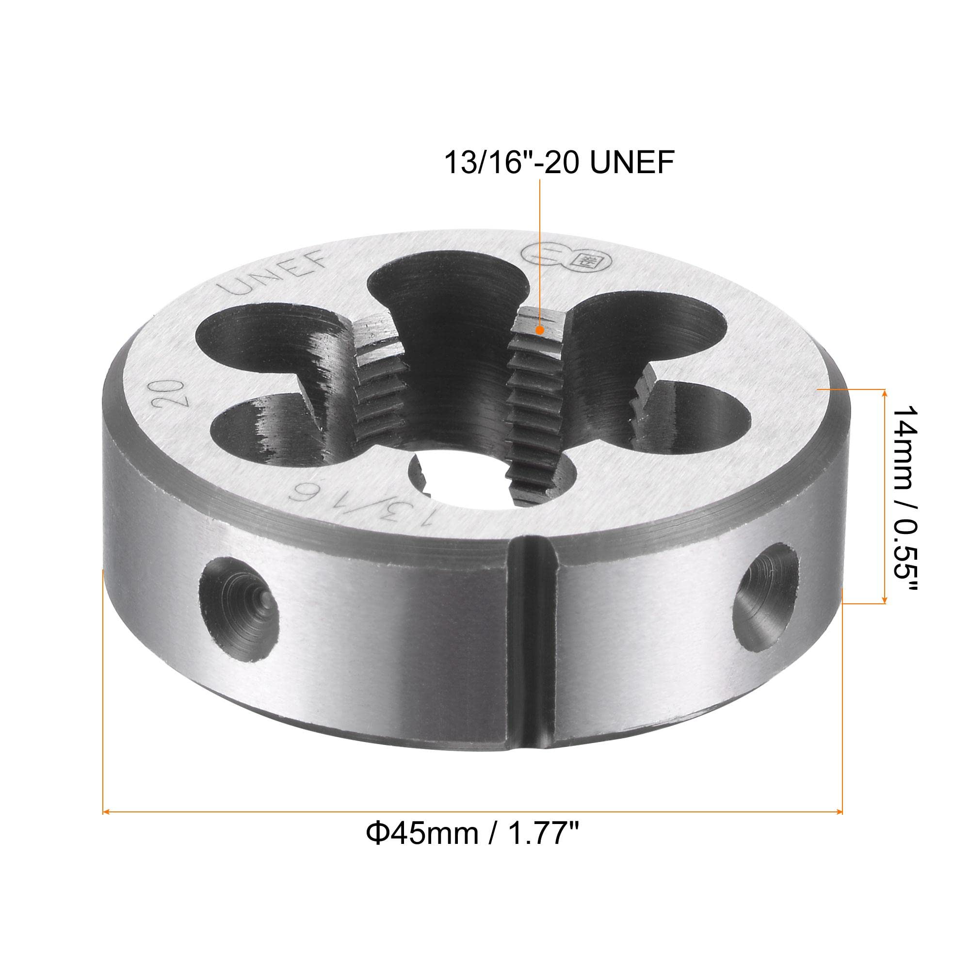 uxcell Round Threading Dies 13/16"-20 UNEF, Alloy Tool Steel Machine Thread Repair Hand Tool — Amazon image 2