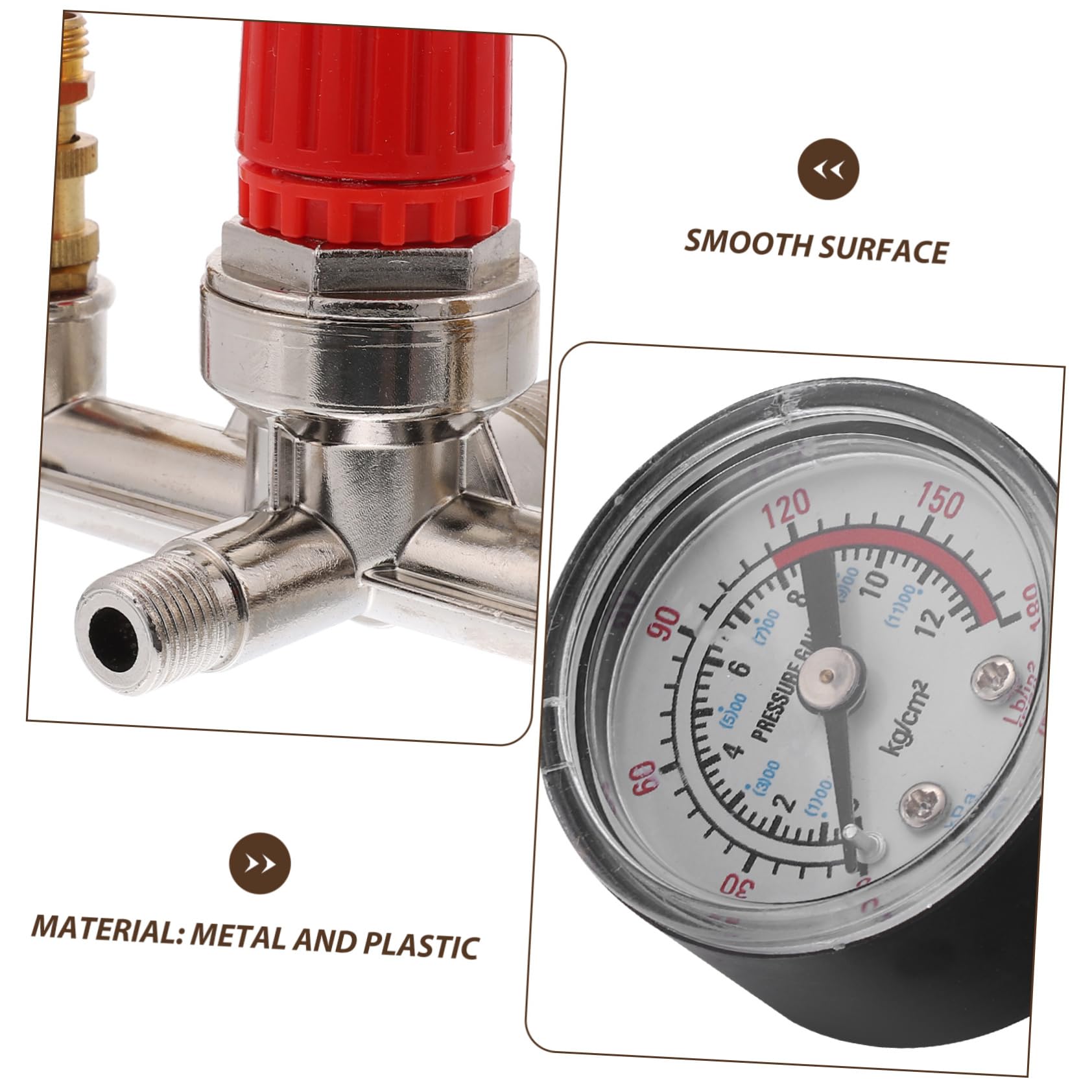 Pressostato per Compressore Aria 175psi 16a con Manometro | Regolatore di Pressione, Interruttore di Controllo, Metallo-plastico, Uso su Air Compressor