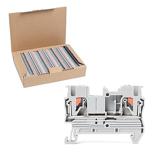 Miniatura 13 de 8 piezas de bloques de terminales TBD, 600V 10A 0.5-1.5mm², bloques de terminales de tornillo montados en riel DIN desmontables y ensamblables