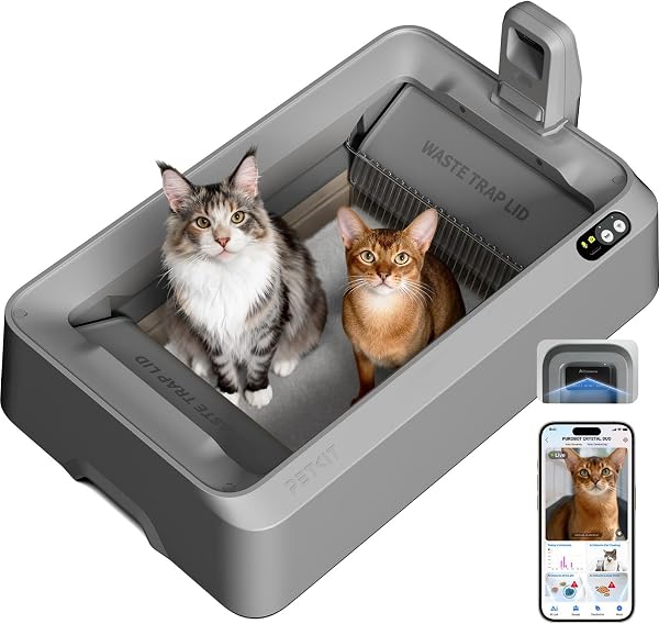 PETKIT PUROBOT CRYSTAL DUO Automatisk Kattlåda med AI-kamera