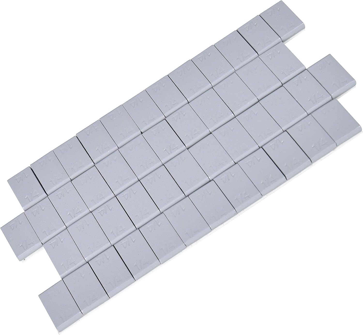 A A IN 1/4oz Stick on Adhesive Wheel Weights, 576pcs, 48strips/Box, Grey