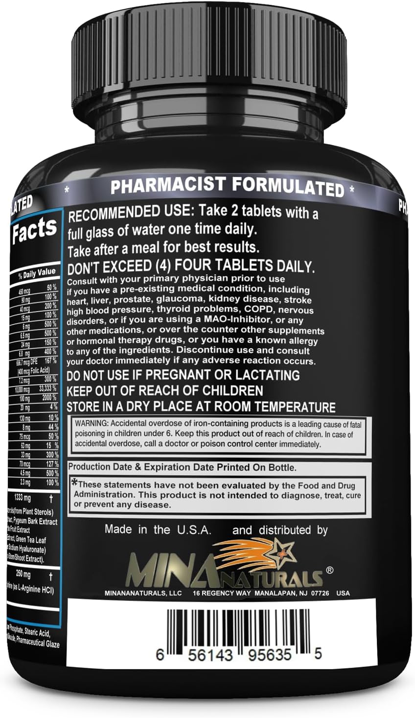 BEARDY Thick Beard Growth Vitamins for Men, B7 Biotin 10000 mcg, Keratin, Collagen, Silica, and 36 More. Grow Beard Thicker, Stronger. Facial Hair Growth Treatment. 60 Tablets - Image 8