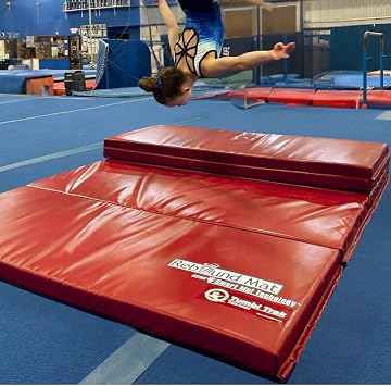 Tumbl Trak Rebound Red Mat with 2-Sided Velcro