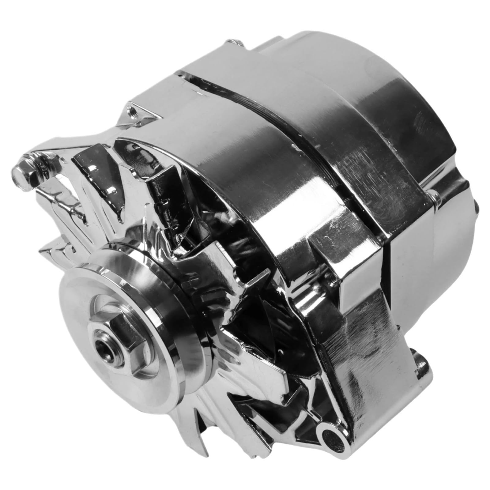 koła pasowego Alternator Pasuje do silnika GM 305 350 BBC SBC 1 szt. 110 Amp chromowany alternator ADR 0335-C wymiana samochodu części samochodowe Koło pasowe sprzęgła alternator