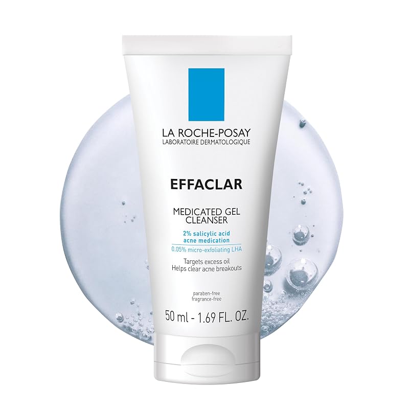 Gel de limpeza facial La Roche-Posay Effaclar com ácido salicílico, 2,29 oz