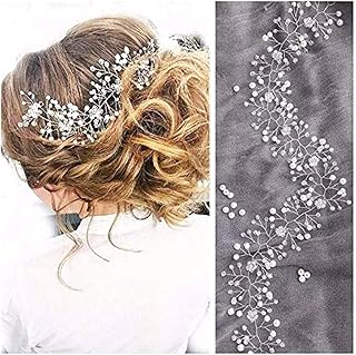 اكسسوارات لشعر العروس بلون فضي للنساء والفتيات من يونيكرا