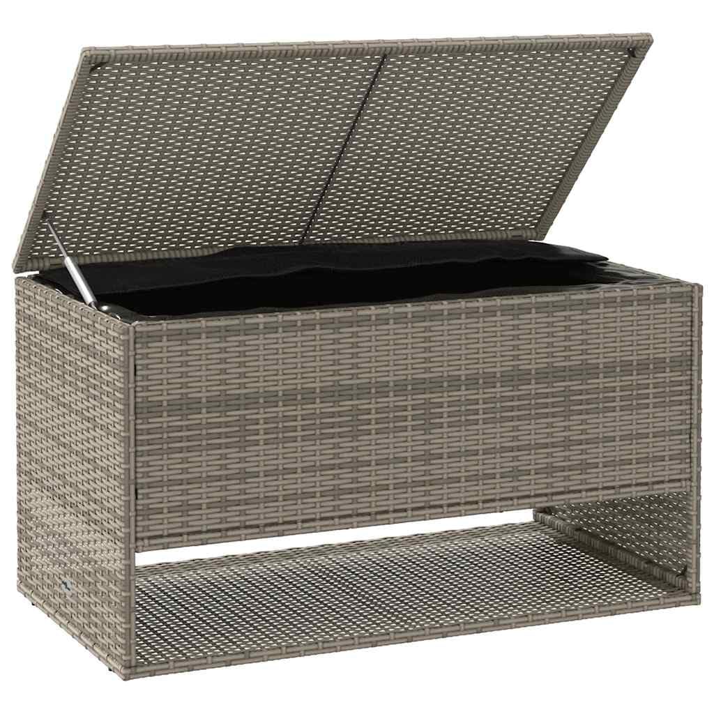 vidaXL Coffre à Coussins d'extérieur Gris 100x55x55,5cm résine tressée, conteneur à Coussins, boîte à Coussins de Jardin, boîte, boîte de Rangement