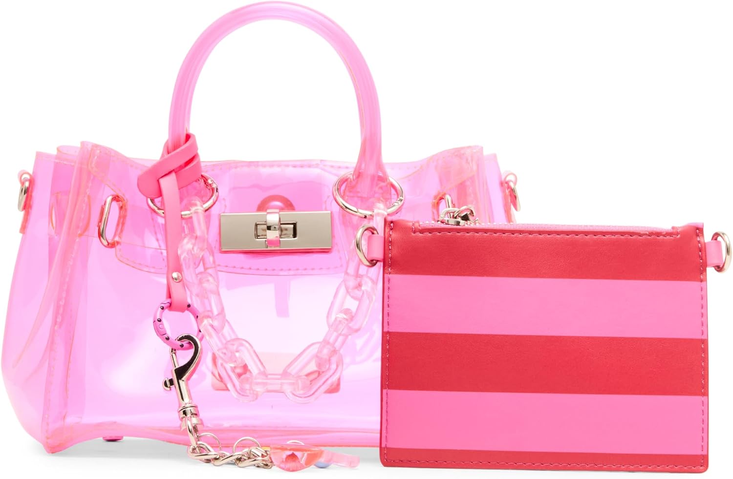 Steve Madden womens Steve Madden Gummy-M Clear Mini Satchel