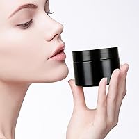 Vista 5 de Acrux7 40 Pack 4 oz Black Plastic Jars, Small Round Cosmetic Cream Jars with Lids & Labels, Refillable Plastic Cream Container 120 ml Leak Proof