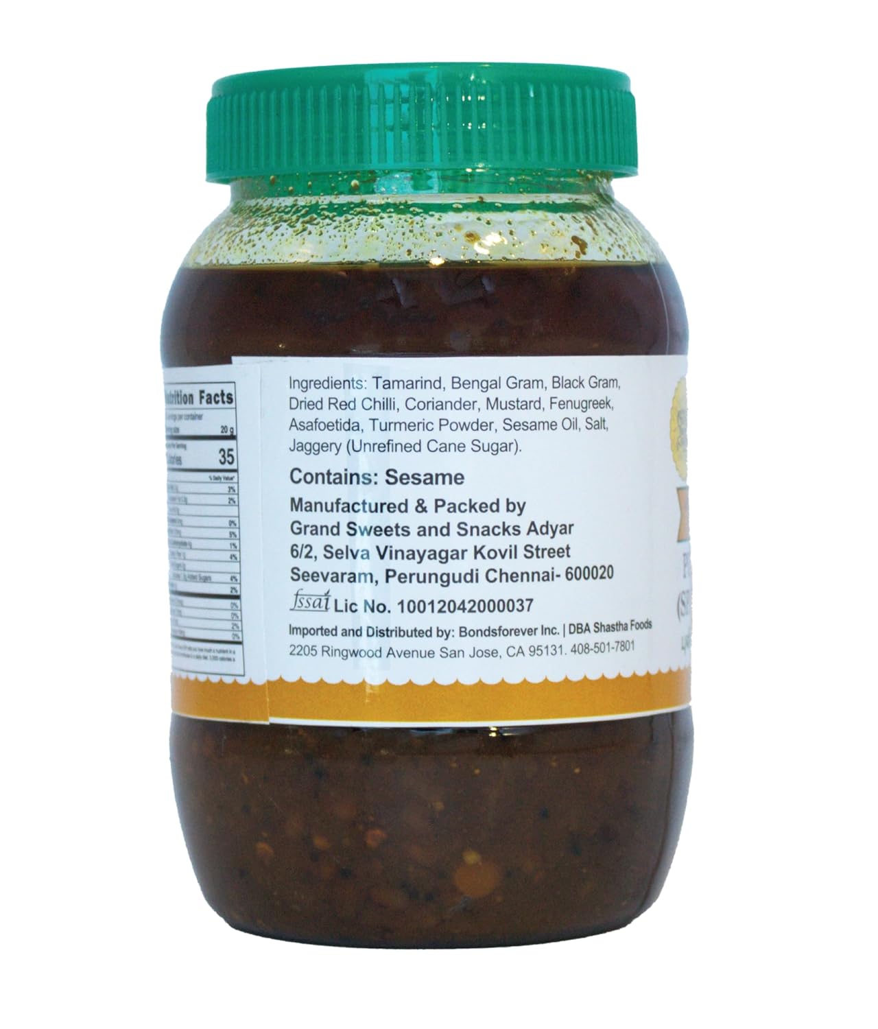 The Grand Sweets and Snacks (GSS) Pulikachal/Tamarind Rice Mix (Pack of 2) Each Jar 500g(B-MC)