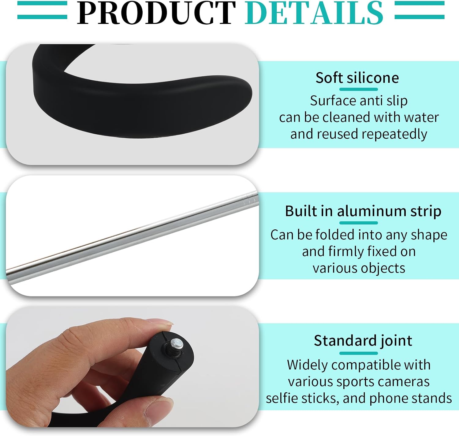 Flexible Twist Mount, Security Camera Mount, Camera Mount Compatible with Blink Mini/Mini 2 Blink XT/XT2, Blink Indoor, No Drilling Required, 42 cm Long Flexible Mount, Vie image 3