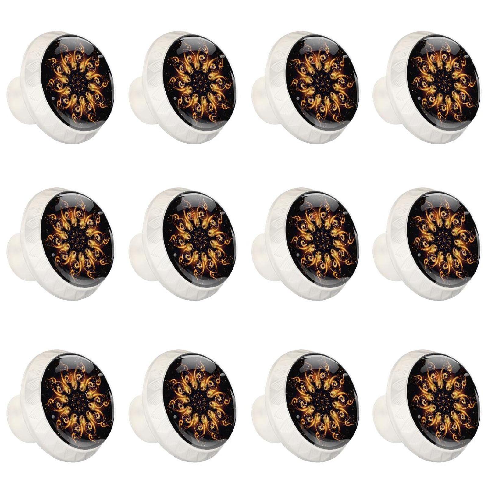 Boutons d'armoires de cuisine lot de 12 poignées de tiroir or