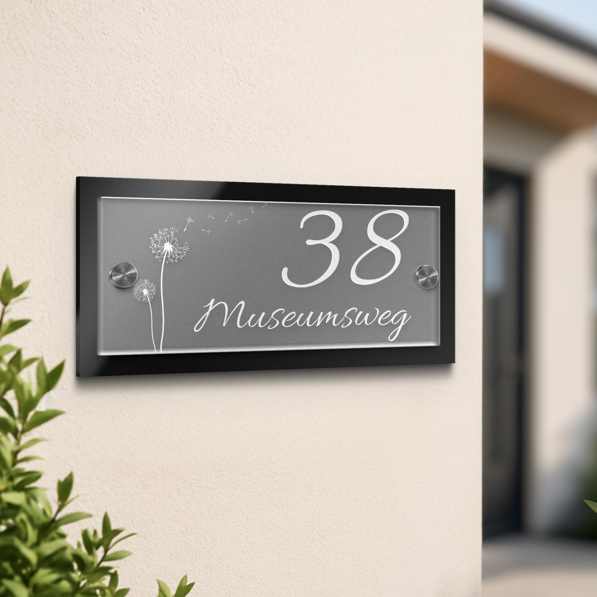 Personalisiertes Aluminium Schild Für Hausnummer - Wetterfest & Individuell