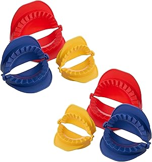 HIC Kitchen Empanada Dough Presses Make Different Sized Empanadas Raviolis Pierogis Turnovers and Dumplings, 2 Sets of 3