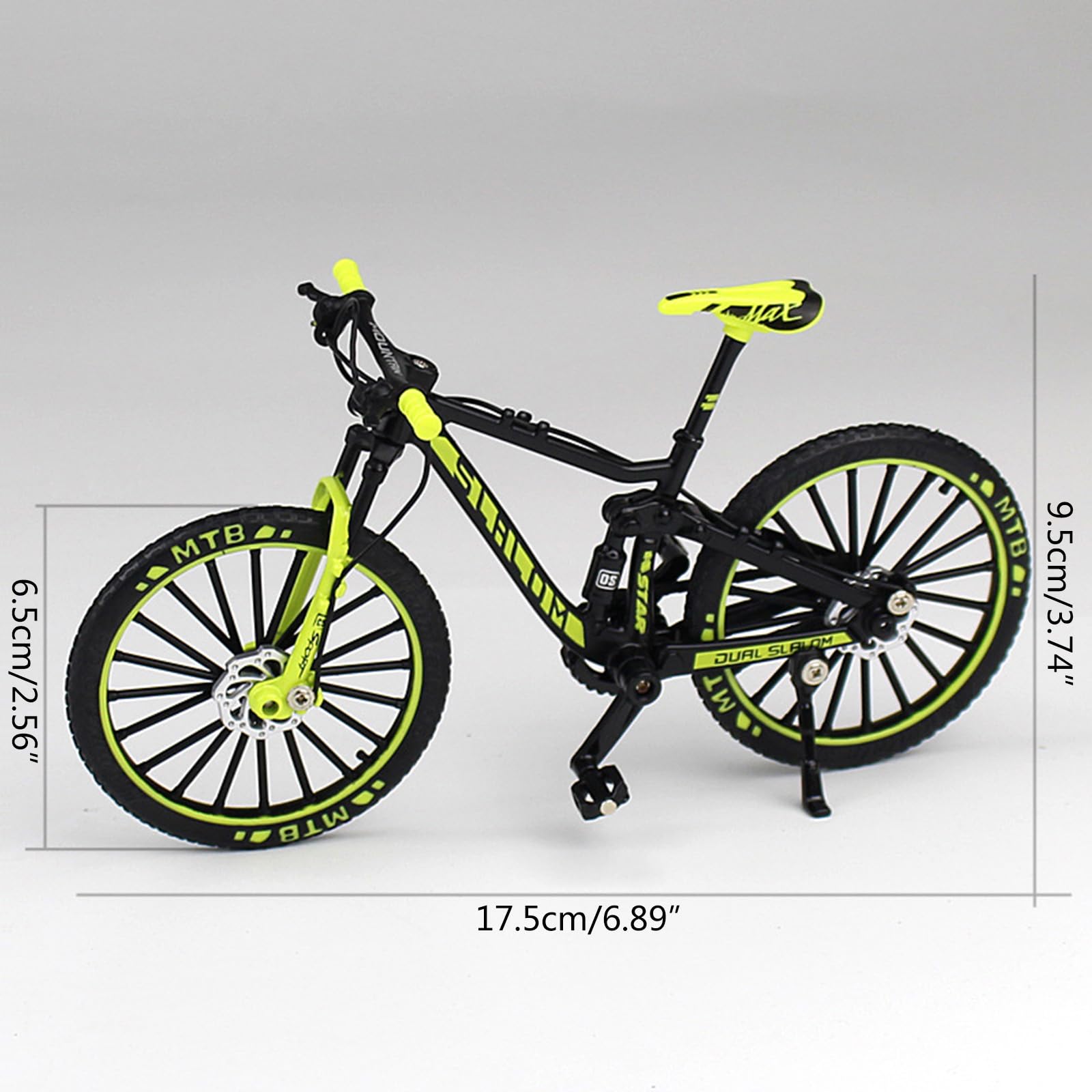 MayDONG Vélo de montagne miniature en alliage à l'échelle 1:10 avec couleurs vives, cadeaux amusants et intéressants pour adulte