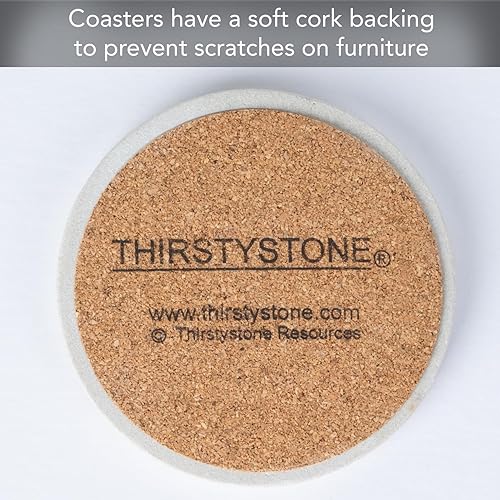 Miniatura 8 de Thirstystone - Paquete de 4 posavasos con monograma Letra N arenisca en bronce hierro Ram portavasos, 4.75 x 4.38 x 2.75 pulgadas