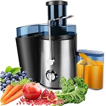 Fruit Carrot Juicer Machine, Centrifugal Juicers Whole Fruit and Vegetable Juice Maker with 2 Speed Control, Big Mouth Large 65MM Feed Chute Juice Extractor Machine, Stainless Steel, Easy to Clean
