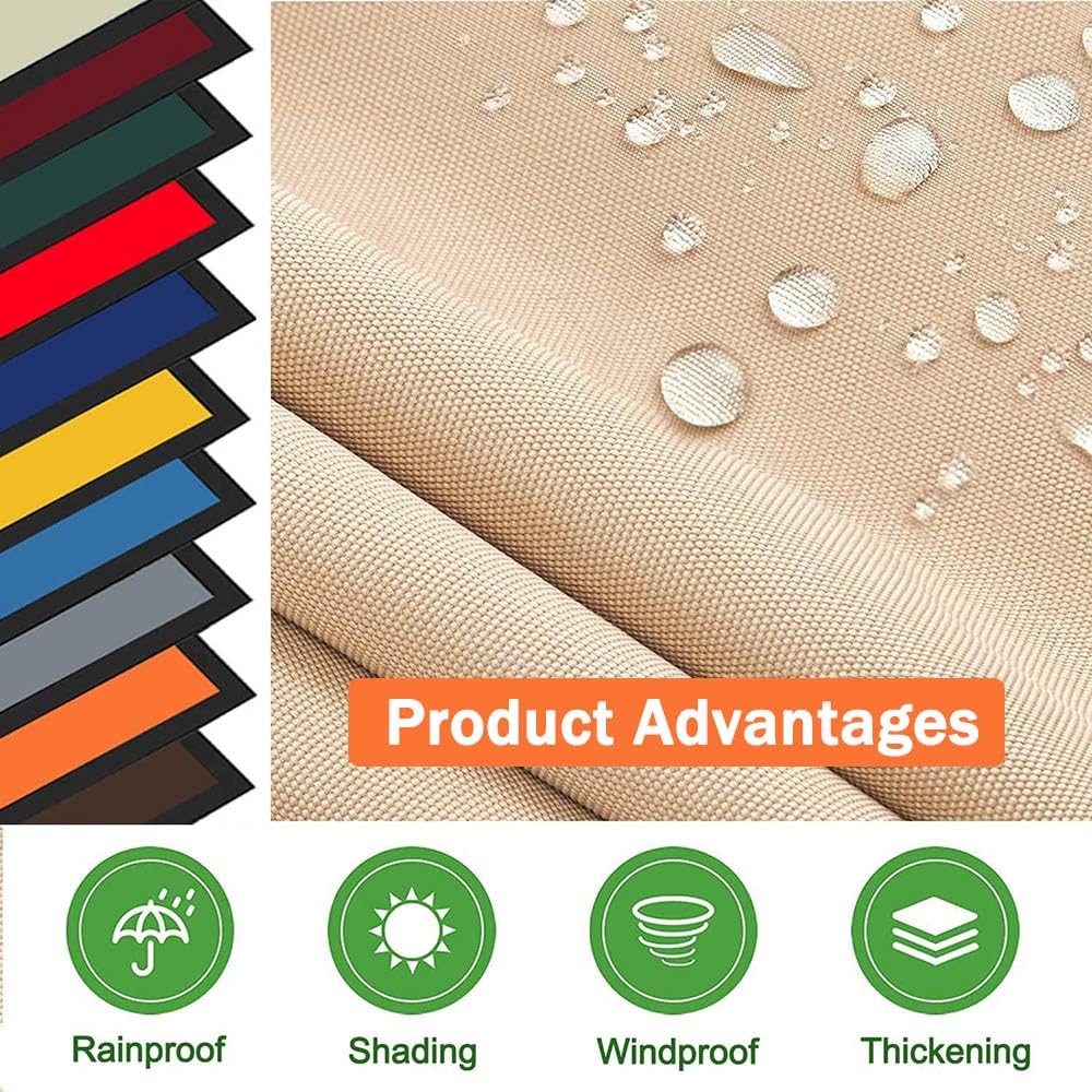 Tessuto di ricambio per tenda da sole, 2,5 x 1,5 m, 3,5 x 1,5 m, 3,5 x 1,5 m, 3,5 x 2,5 m, resistente ai raggi UV, copertura per tende retrattili da esterno (verde, 3,5 x 1,5 m)