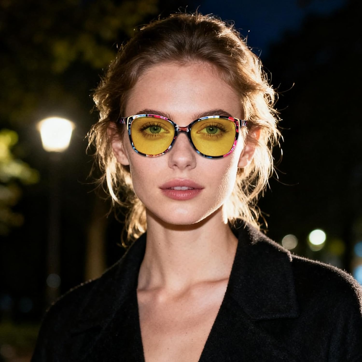 Face Shadow Night Driving Glasses for Women Polarized UV400 Protection HD Night Vision - Image 4